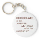 chocolate-is-the-answer key chain
