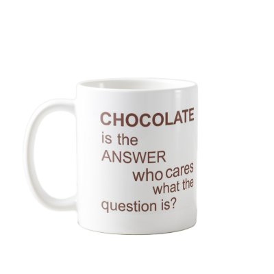 chocolate-is-the-answer mugs by ChocolateChocolate