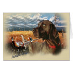 Chocolate Lab A Day Hunting Card