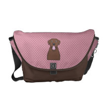 Chocolate Lab Cartoon Commuter Bag
