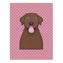 Chocolate Lab Cartoon Postcards