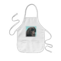 Chocolate Lab Dog Children's Smock Apron