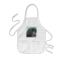 Chocolate Lab Dog Children's Smock Apron