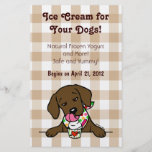 Chocolate Lab Ice Cream for Dogs Flyer