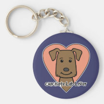 Chocolate Lab Lover Keychains