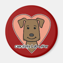 Chocolate Lab Lover Refrigerator Magnets
