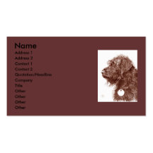 Chocolate Labradoodle Business Cards