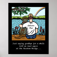 Chocolate Labrador Angel and Dad 1 Posters