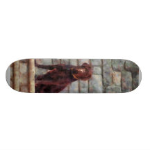 Chocolate Labrador on Porch Skate Board Deck