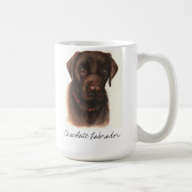 Chocolate Labrador Painted in Watercolour Coffee Mug