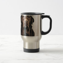 Chocolate Labrador Portrait Mugs
