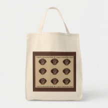 Chocolate Labrador Puppy Head Tote Tote Bag