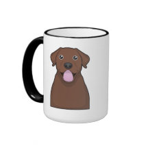 Chocolate Labrador Retriever Cartoon Mug