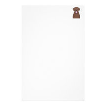 Chocolate Labrador Retriever Cartoon Customized Stationery
