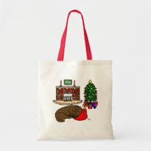 Chocolate Labrador Retriever Christmas Bags