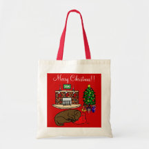 Chocolate Labrador Retriever Christmas Bags