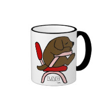 Chocolate Labrador Student 2 Cartoon Mug