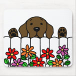 Chocolate Labrador Watching You Mouse Pads