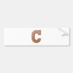 Chocolate letter C Bumper Sticker