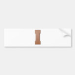 Chocolate letter I Bumper Sticker