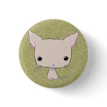 Chocolate lolkitty (limegreen polkadot print) pin