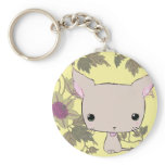 Chocolate lolkitty (yellow clematis print) key chains