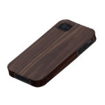 Chocolate Mahogany Dark Wood Grain Texture iPhone 4 Cover