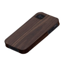 Chocolate Mahogany Dark Wood Grain Texture iPhone 4 Cover