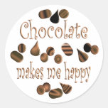 Chocolate Makes Me Happy Sticker