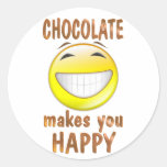 Chocolate Makes You Happy Stickers