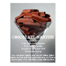 Chocolate Martini Postcard