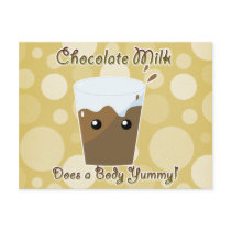 Chocolate Milk Does a Body Yummy Postcards