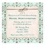 Chocolate & Mint Bridal Shower Invite