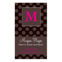 Chocolate Mommy Card Business Card Template