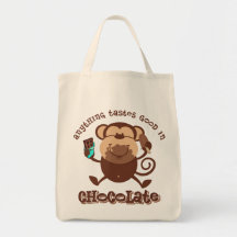 Chocolate Monkey Tote Bag