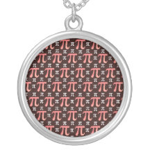 Chocolate & Pink Complex Pi Custom Necklace