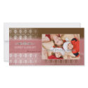Chocolate pink vintage christmas photocard photo greeting card
