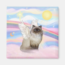 Chocolate Point Himalayan Cat  Angel Fridge Magnets