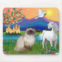 Chocolate Point Himalayan Cat  - Fantasy Land Mouse Mats