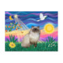 Chocolate Point Himalayan Cat  - Twilight Post Card