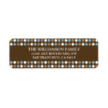 Chocolate Polkadots Return Address Labels (blue)
