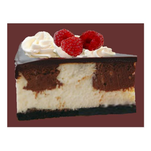 Chocolate Raspberry Cheesecake Recipe Card Post Card