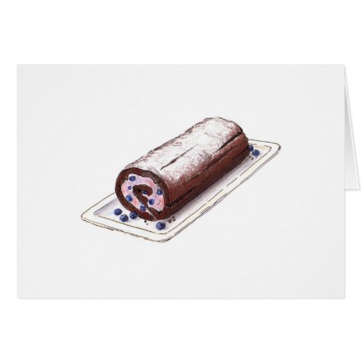 Chocolate Roll Greeting Card Kaarten