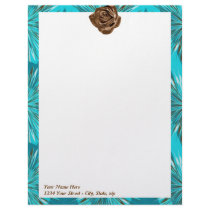 "Chocolate Rose" pattern collection Letterhead Design