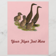 Chocolate Runner Duck Family Personalized Flyer