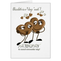 Chocolate Saturday RB tee Cartão