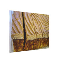 Chocolate sponge cake with chocolate buttercream stretched canvas prints