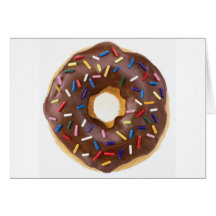 Chocolate Sprinkles Doughnut Card