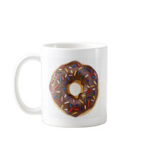 Chocolate Sprinkles Doughnut Coffee Mugs
