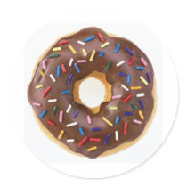 Chocolate Sprinkles Doughnut stickers